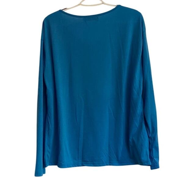 MissLook Blue Long Sleeve T-shirt Size 3XL with Hippy Soul! Casual - Picture 2 of 4